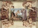 Oprichting van Eve (met ignudi en medaillons) 1509-10