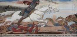 Prins Ukhtomsky i Strid med tatarerna vid Volga i 1469