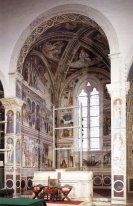 Beskåda av apsidal kapell av Sant Agostino cyklar av St Augustin