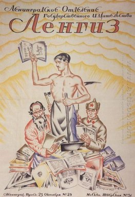 Poster Leningrad Ministerie van Uitgeverij Lengiz 1925