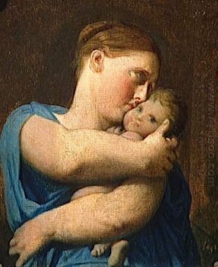 Frau und Kind Studie für das Martyrium von Saint Symphorien