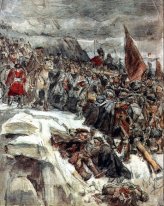 Pasukan Rusia Bawah Suvorov Crossing The Alps Studi 1898