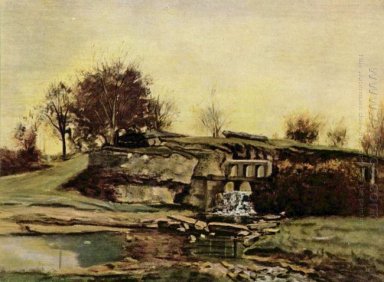 The Flood Gate At Optevoz 1854