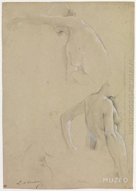 female nude studies, a mid-body