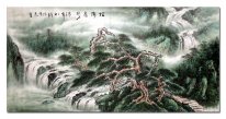 Pohon Dan Rumah - Liushui - Lukisan Cina