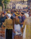 Geflügelmarkt in gisors 1889