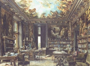 La biblioteca en el Palais Dumba 1877 1