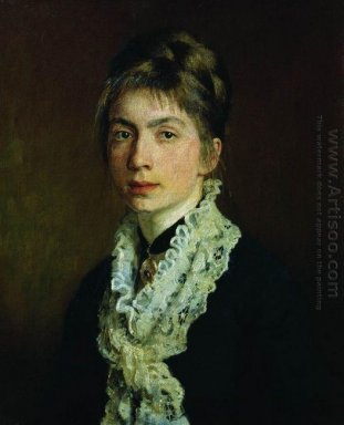 Retrato de M P Shevtsova esposa de un Shevtsov 1876