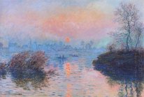 Sunset On The Seine Di Lavacourt Musim Dingin Effect