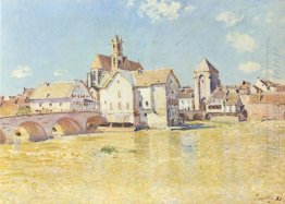 pont de Moret dans le soleil du matin 1888