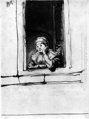 Saskia Mirando por la ventana 1635