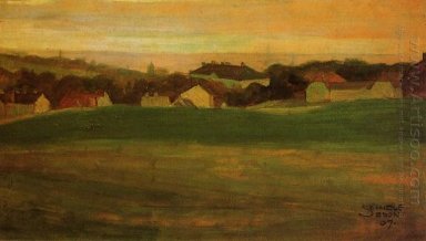 meadow with village in background 1907