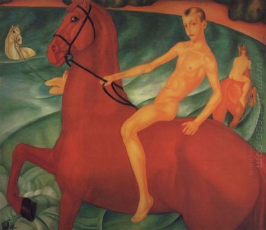 Baignant le cheval rouge 1912