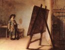 O artista em seu estúdio 1626-1628