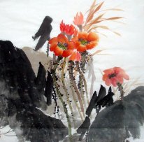 Vogels&Bloemen - Chinees schilderij