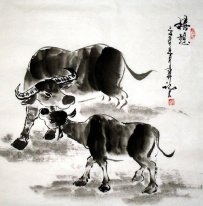 Cow-Open play - Chinees schilderij