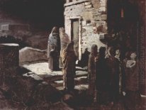 Cristo y sus discípulos entró en el jardín de Getsemaní