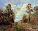 a estrada para Louveciennes na periferia da floresta 1871