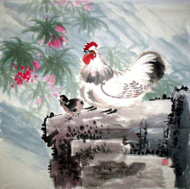 Poulet - Peinture chinoise