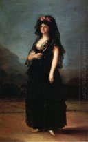 Rainha María Luisa que veste um Mantilla 1799