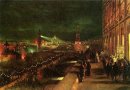 Illumination de Moscou à l'occasion du couronnement en 1883