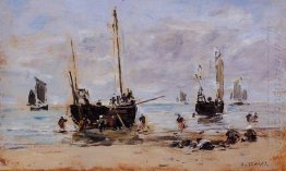 Berck Fiskare vid lågvatten