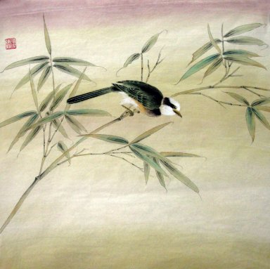 Bamboe&Vogels - Chinees schilderij