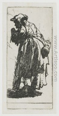 Alte Bettlerin mit einem Kürbis 1630