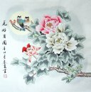 Peony & pássaros - pintura chinesa