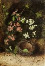 Stilleven Van Vogels Nest Met Primulas en Blossom 1869