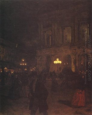 Teatro dell\'Opera di Parigi di notte