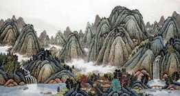 Montanha e água - pintura chinesa