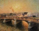 le pont Boieldieu Rouen coucher du soleil 1896