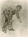Schets van Een Bukkende Man 1890