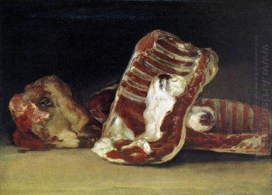 Still Life Of Sheep S Ribs And Head The Butcher S Conter 1812