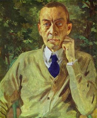 Retrato do compositor Sergei Rachmaninov 1925