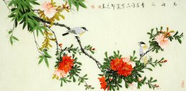 Pássaros & flores - pintura chinesa