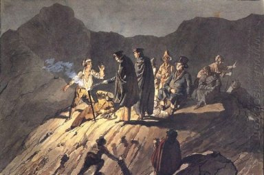 Los participantes de la expedición al Monte Vesubio