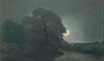De rand van de heide bij maanlicht 1810 1