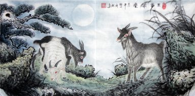 Sheep - Peinture chinoise