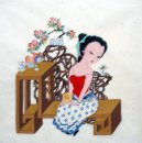 Vacker dam - kinesisk målning