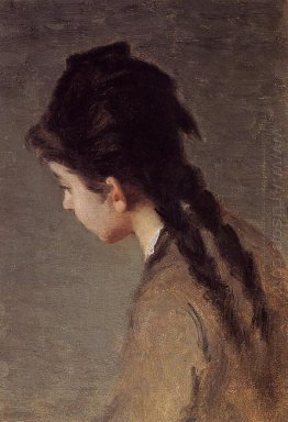 Retrato de Jeanne Gonzales en el perfil