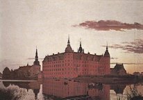 Frederiksborg Palace in het avondlicht