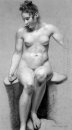 Desnudo sentado Mujer