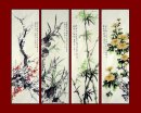 Pflaume, Orchidee, Bambus, Chrysantheme-FourInOne - Chinesische