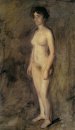 Mujer desnuda de pie