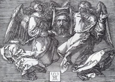 sudarium affiché par deux anges 1513