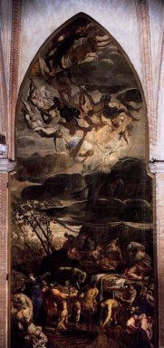 Moses, der die Gesetzestafeln 1562