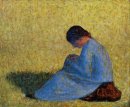 Peasant Woman Seated In The Grass 1883
