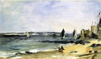 Paesaggio marino a Arcachon bel tempo 1871